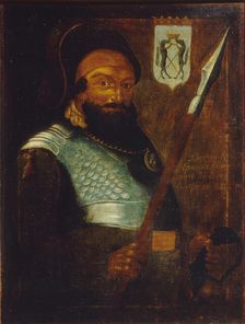 Portrait of the Cossack's leader, Conqueror of Siberia Yermak Timopheyevich (?-1585), Early 18th cen.. Artist: Anonymous, 18th century