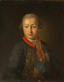 Portrait of the Count Ivan Ivanovich Shuvalov (1727-1797), 1810. Artist: Alkin (Spartansky), P.A. (active Early 19th cen.)