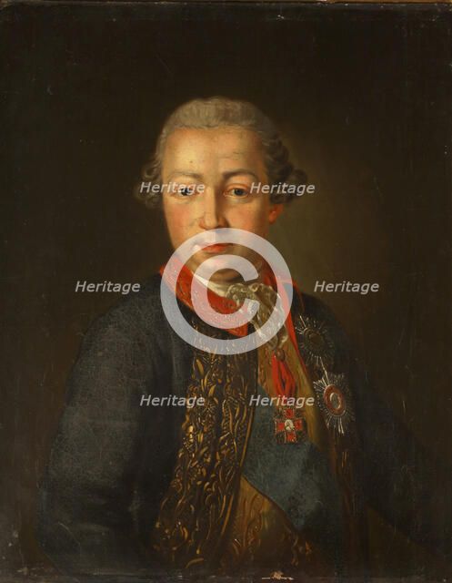 Portrait of the Count Ivan Ivanovich Shuvalov (1727-1797), 1810. Artist: Alkin (Spartansky), P.A. (active Early 19th cen.)