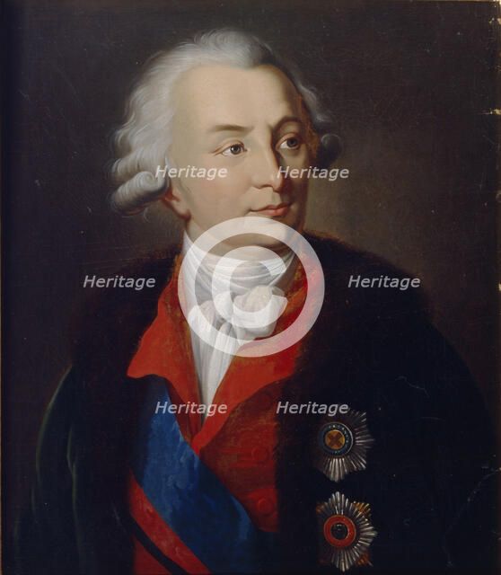 Portrait of the Count Ivan Ivanovich Shuvalov (1727-1797), 1810. Artist: Alkin (Spartansky), P.A. (active Early 19th cen.)