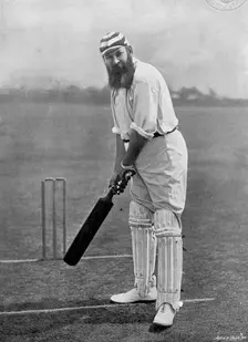 Portrait of the cricketer WG Grace, 1896. Creator: Hawkins & Co