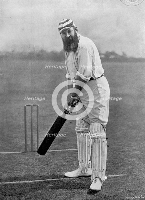 Portrait of the cricketer WG Grace, 1896. Creator: Hawkins & Co.