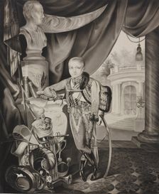 Portrait of the Crown prince Alexander Nikolayevich (1818-1881), 1827. Creator: Hampeln, Carl, von (1794-after 1880)