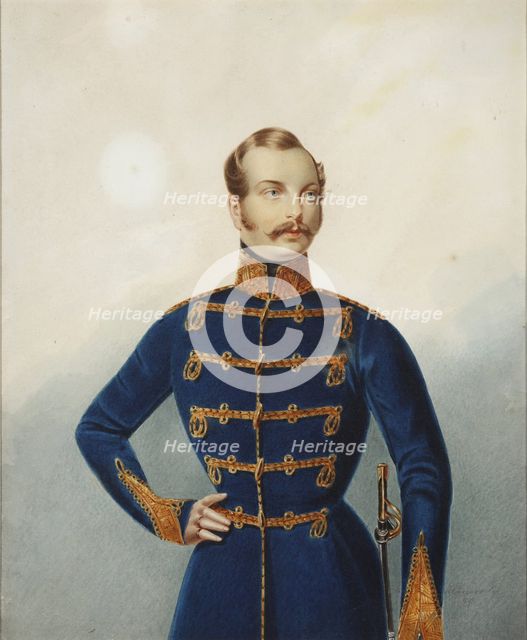 Portrait of the Crown prince Alexander Nikolayevich (1818-1881), 1850.
