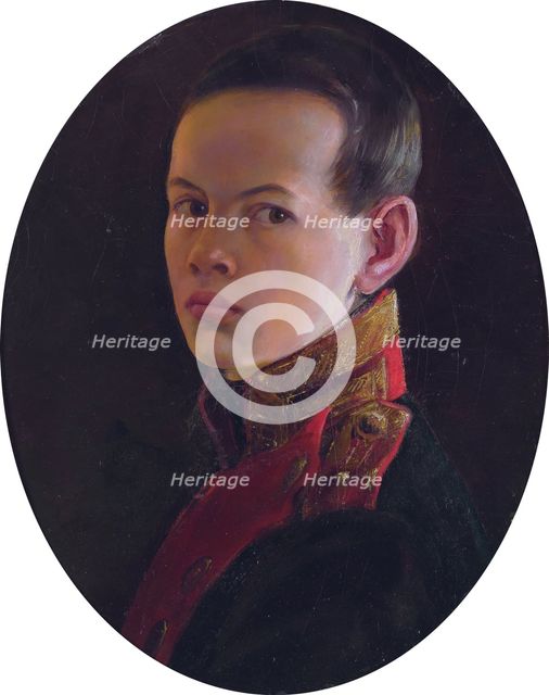 Portrait of the Crown prince Alexander Nikolayevich (1818-1881). Artist: Dawe, George (1781-1829)