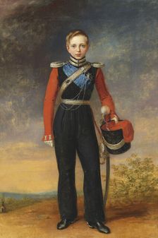 Portrait of the Crown prince Alexander Nikolayevich (1818-1881). Creator: Dawe, George (1781-1829)
