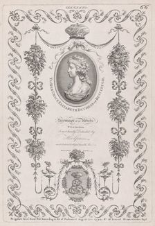 Portrait of the Duchess of Buccleugh and Ornament, nos. CCCCXXXII, 433, 435 ("D..., August 30, 1792. Creator: Michelangelo Pergolesi