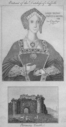 Portrait of the Duchess of Suffolk, Pevensey Castle 1805