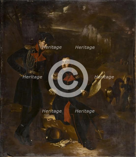 Portrait of the Durnovos, 1820. Creator: Benoît Charles Mitoire.