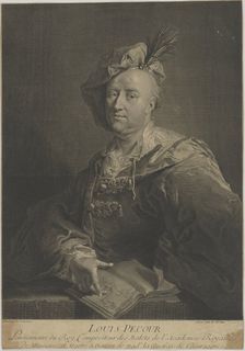 Portrait of the dancer and choreographer Louis Pécour (1653-1729) , ca 1720. Creator: Chereau, François (1680-1729)