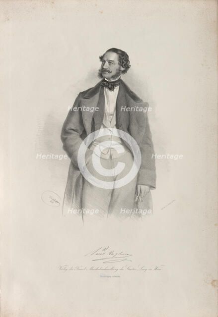 Portrait of the dancer, choreographer and ballet master Paul Taglioni (1808-1884), 1856. Creator: Kriehuber, Josef (1800-1876).