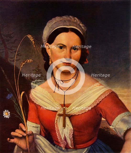 'Portrait of the dancer K. A. Telesheva', 1828, (1965).  Creator: Orest Kiprensky.