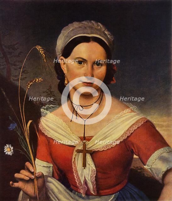 'Portrait of the dancer K. A. Telesheva', 1828, (1965).  Creator: Orest Kiprensky.