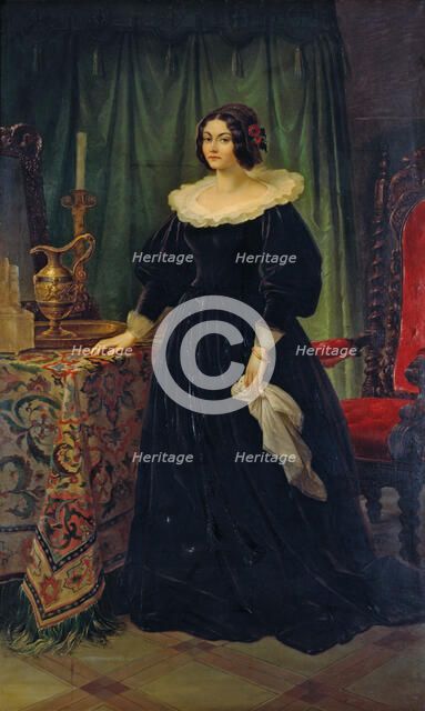 Portrait of the dancer Lola Montez (1821-1861), 1847. Creator: Kaulbach, Wilhelm von (1805-1874).