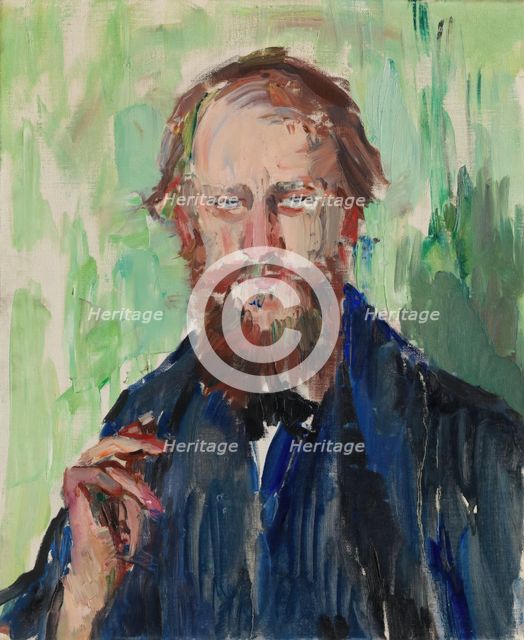 Portrait of the Danish Art Dealer M. Grosell, c1909. Creator: Henrik Louis Lund.