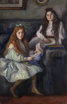 Portrait of the Daughters of the Manufacturer Vysotsky, 1905. Creator: Leonid Pasternak