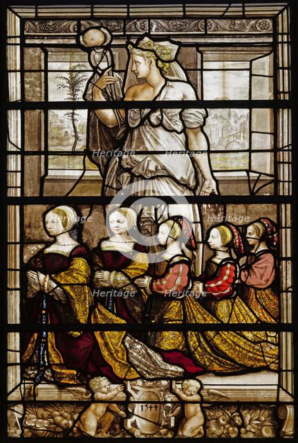 Portrait of the daughters of Anne de Montmorency (1493-1567) and Madeleine of Savoy (1510-1586), 1544. Artist: French master  