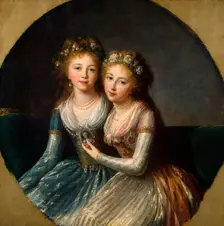 Portrait of the Daughters of Emperor Paul I, 1796. Creator: Vigée Le Brun, Louise Élisabeth (1755-1842)