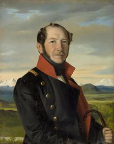 Portrait of the Decembrist N.I. Lorer, 1841. Creator: Robert Schwede