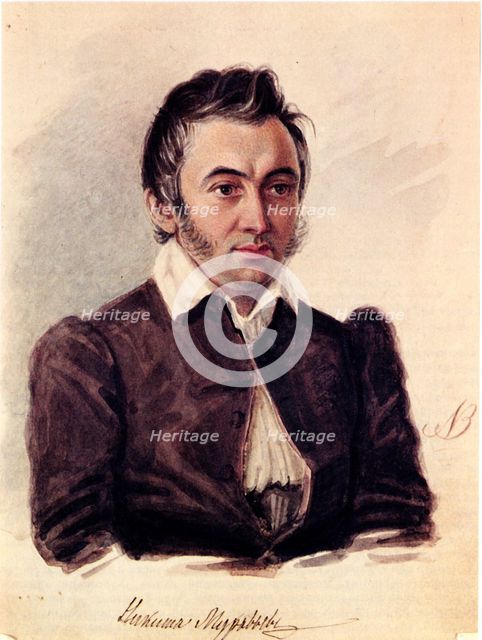 Portrait of the Decembrist Nikita Muravyov (1797-1843), 1836. Artist: Bestuzhev, Nikolai Alexandrovich (1791-1855)