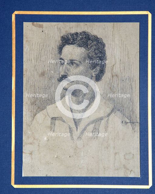 Portrait of the Decembrist Sergey Krivtsov (1802-1864). Artist: Oznobishin, Dmitri Petrovich (1804-1877)