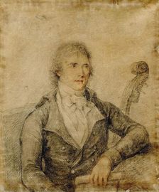Portrait of the double bassist and composer Domenico Dragonetti (1763-1846). Creator: Bartolozzi, Francesco (1728-1813)