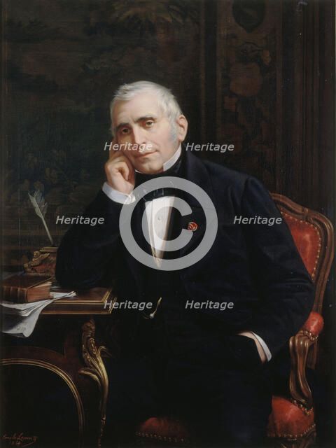 Portrait of the dramatist and librettist Eugène Scribe (1791-1861) , 1863. Creator: Lecomte-Vernet (Vernet-Lecomte), Charles-Emile-Hippolyte (1821-1900).