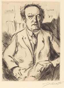 Portrait of the dramatist and novelist Gerhart Hauptmann, 1917. Creator: Corinth, Lovis (1858-1925)
