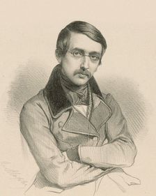 Portrait of the dramatist Auguste Anicet-Bourgeois (1806-1870). Creator: Alophe, Marie-Alexandre Menut (1812-1883)