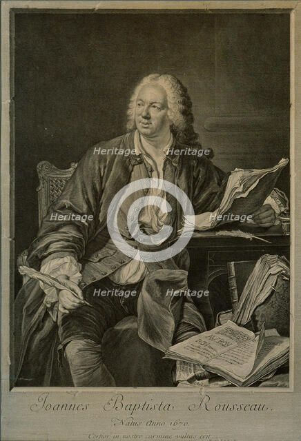 Portrait of the dramatist Jean-Baptiste Rousseau (1671-1741).