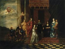 Portrait of the Earl of Pembroke with His Family (copy), (1633-1635), 1650. Creator: Unknown