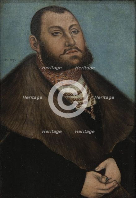 Portrait of the Elector John Frederic the Magnanimous of Saxony (1503-1554), 1533. Creator: Lucas Cranach the Elder.