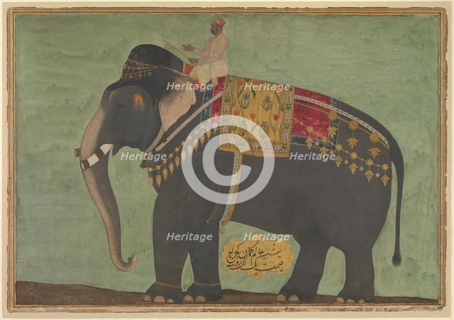Portrait of the Elephant 'Alam Guman, ca. 1640. Creator: Painting attributed to Bichitr (active ca. 1610-60).