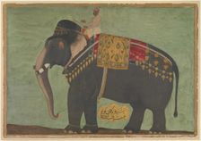 Portrait of the Elephant Alam Guman, ca. 1640. Creator: Painting attributed to Bichitr (active ca. 1610-60)
