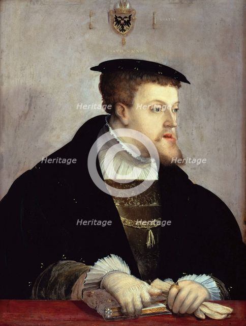 Portrait of the Emperor Charles V (1500-1558), ca 1532. Artist: Amberger, Christoph (ca. 1500-1562)