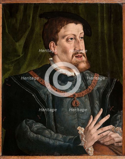 Portrait of the Emperor Charles V (1500-1558). Creator: Vermeyen, Jan Cornelisz. (1504-1559).