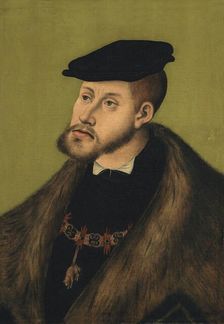 Portrait of the Emperor Charles V, 1533. Creator: Lucas Cranach the Elder