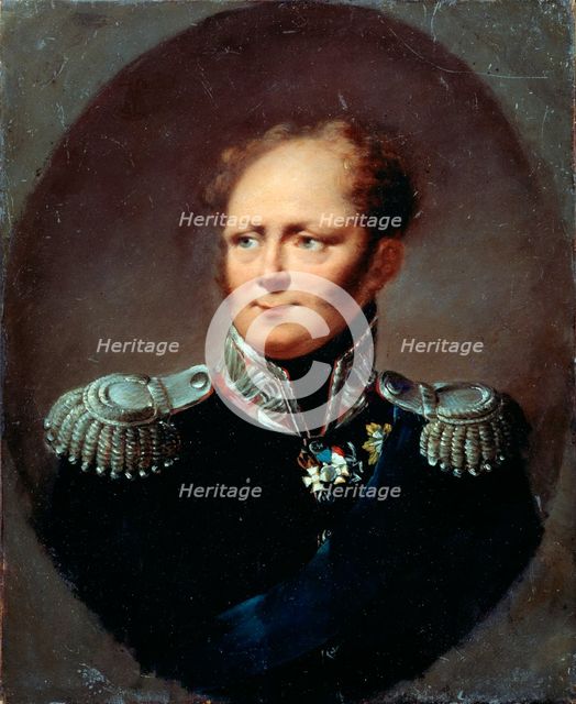 Portrait of the Emperor Alexander I', (1777-1825), 19th century.  Creator: Molinari, Alexander (1772-1831).