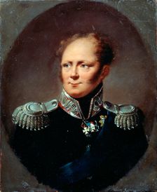 Portrait of the Emperor Alexander I (1777-1825), 19th century. Creator: Molinari, Alexander (1772-1831)