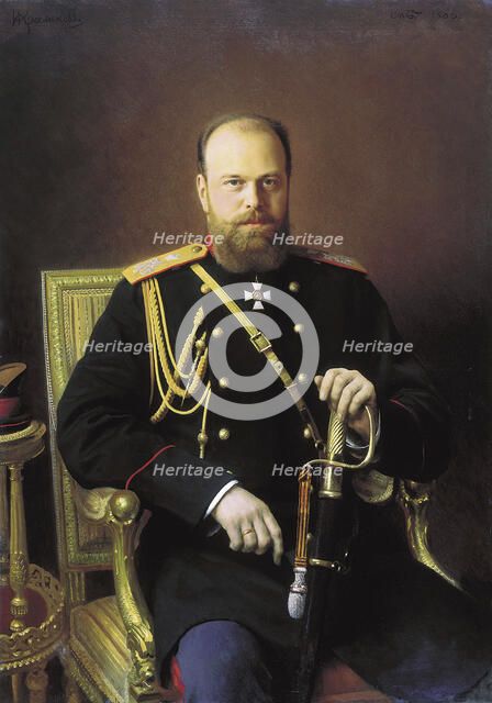 'Portrait of the Emperor Alexander III', 1886. Artist: Ivan Kramskoy