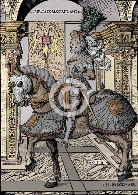 'Portrait of the Emperor Maximilian', 1518. Artist: Hans Burgkmair, the Elder.
