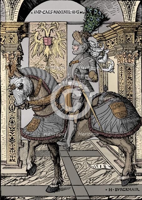 'Portrait of the Emperor Maximilian', 1518. Artist: Hans Burgkmair, the Elder.