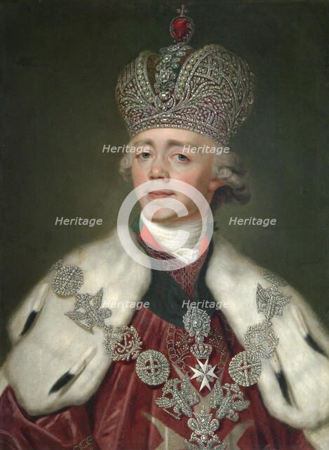 Portrait of the Emperor Paul I of Russia', (1754-1801), 1799-1800. Creator: Borovikovsky, Vladimir Lukich (1757-1825).