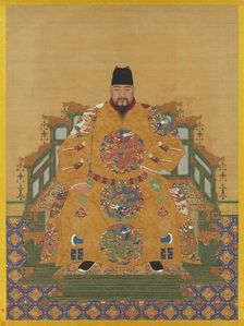Portrait of the Emperor Yingzong of Ming (1427-1464). Creator: Chinese Master