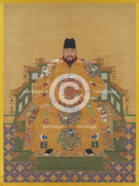 Portrait of the Emperor Yingzong of Ming (1427-1464). Creator: Chinese Master.