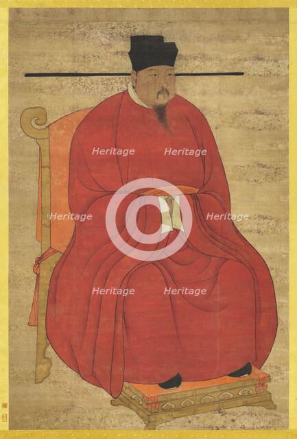 Portrait of the Emperor Zhenzong of Song (968-1022). Creator: Chinese Master.