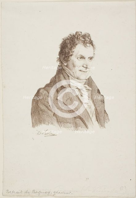 Portrait of the Engraver Baquoy, c. 1820. Creator: Andre Dutertre.