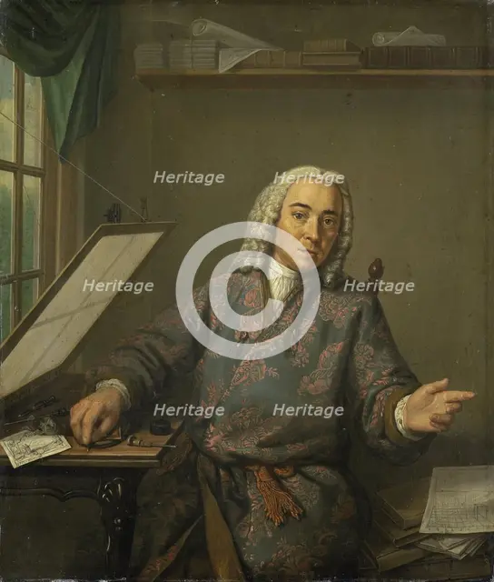 Portrait of the Engraver Jan Caspar Philips, 1747. Creator: Tibout Regters.