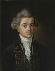 Portrait of the fabulist Ivan Khemnitser (1745-1784), Russian painting of 19th century. Creator: Russian Master