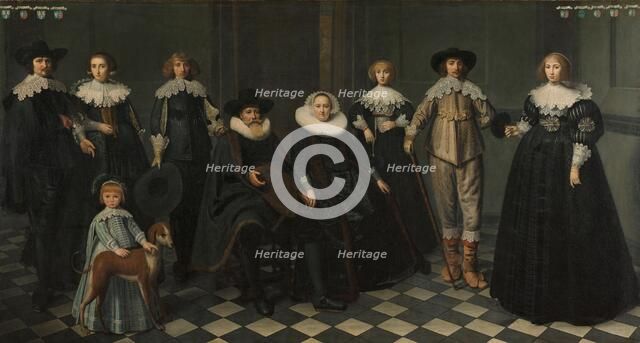 Portrait of the Family of Dirck Bas Jacobsz, Burgomaster of Amsterdam, 1634-1635. Creator: Dirck Dircksz. Santvoort.